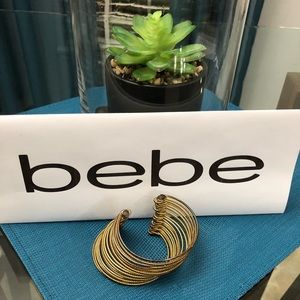 Bebe Cuffed Bracelet in Gold